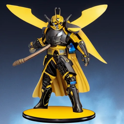 Prompt: Bumblebee as a Mage Knight Rebellion figure