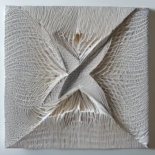 Prompt: claire silver textured paper art raise the bar