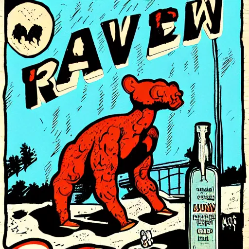 Image similar to raw milk cryptid, comic book art style