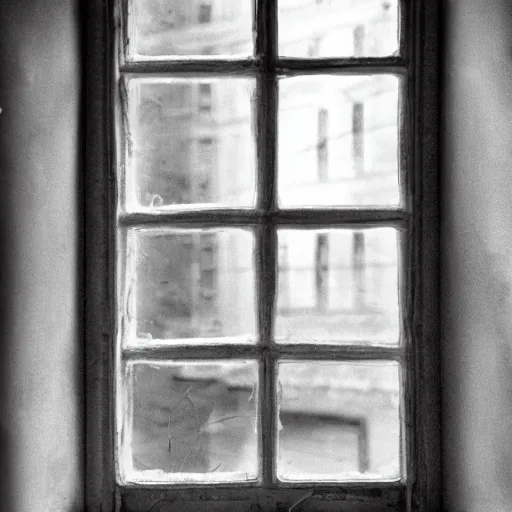 Prompt: a window open to a life not being lived, nostalgia, pain, sorrow