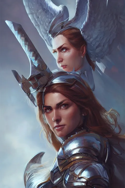 Image similar to amazon valkyrie athena, d & d, fantasy, portrait, highly detailed, headshot, digital painting, trending on artstation, concept art, sharp focus, illustration, art by artgerm and greg rutkowski and magali villeneuve