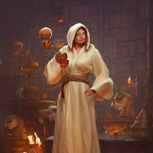Prompt: a badger librarian dressed with an elegant robe, by justin gerard and greg rutkowski, digital art, realistic painting, dnd, dungeons & dragons, character design, trending on artstation