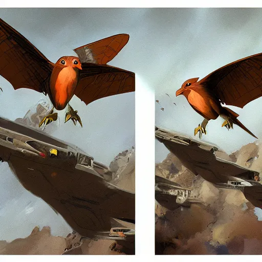 Image similar to milvus milvus milano bird flying. by craig mullins, steve purcell, ralph mcquarrie. trending on artstation. fashion, centered image