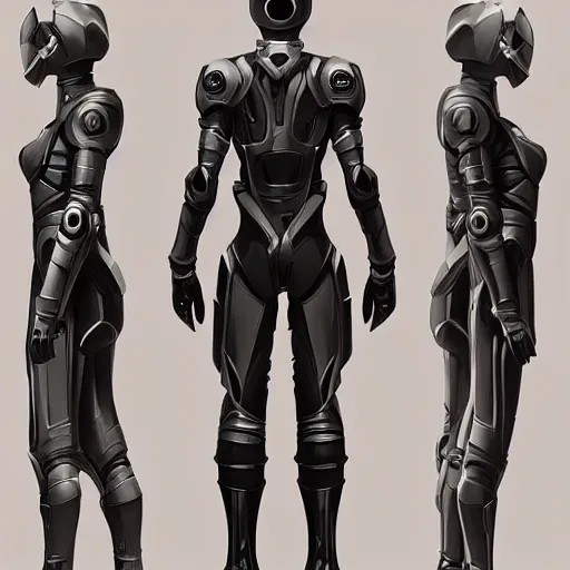 Image similar to concept art, stylized proportions, long legs, concept design, human character, science fiction suit, helmet, trending on artstation