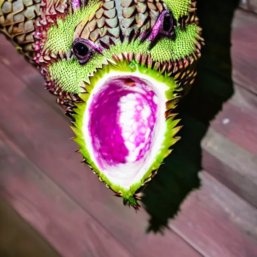 Image similar to photo of a cute dragonfruit pangolin