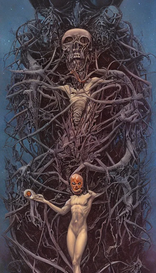 Prompt: The end of an organism, by Gerald Brom,