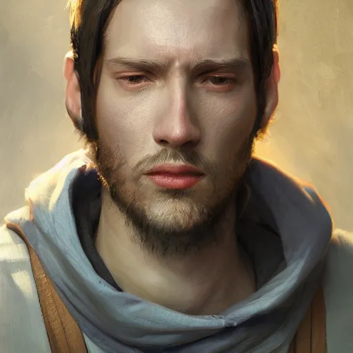 Prompt: portrait of a man , digital art by Mandy Jurgens and Irina French and Heraldo Ortega and Janice Sung and Julia Razumova and Charlie Bowater and Aaron Griffin and Jana Schirmer and Guweiz and Tara Phillips and Yasar Vurdem and Alexis Franklin and Loish and Daniela Uhlig and David Belliveau , hyperdetailed, artstation, cgsociety