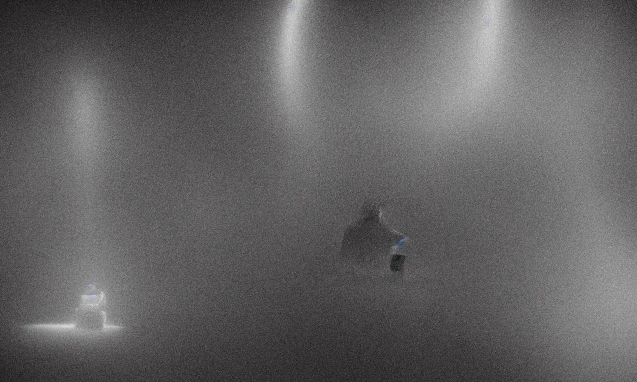 Prompt: god sitting in the void, from back, award winning, 4 0 0 mm