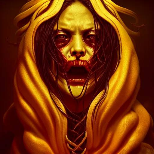 Prompt: horrifying creepy futakuchi - onna portrait, atmospheric lighting, painted, menacing, intricate, volumetric lighting, beautiful, rich deep colours masterpiece, golden hour, sharp focus, ultra detailed, by leesha hannigan, ross tran, thierry doizon, kai carpenter, ignacio fernandez rios