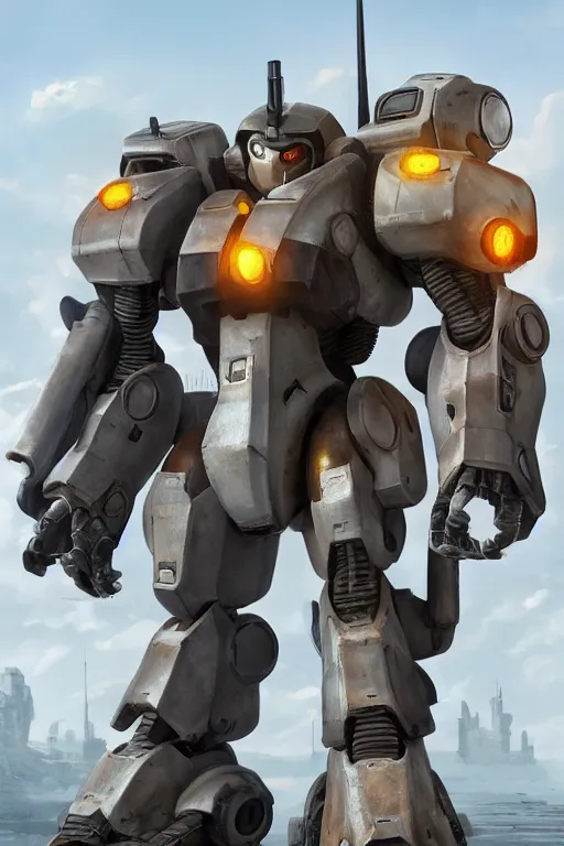 Image similar to mechwarrior 5 : mercenaries mech megaman transformer robot boss tank engine game octane render, 4 k, hd 2 0 2 2 3 d cgi rtx hdr style chrome reflexion glow fanart, global illumination ray tracing hdr fanart arstation by ian pesty by jesper ejsing pixar and disney unreal zbrush central hardmesh