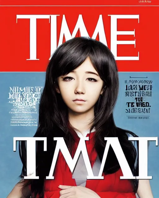 Prompt: TIME magazine presents an anime girl as person of the year