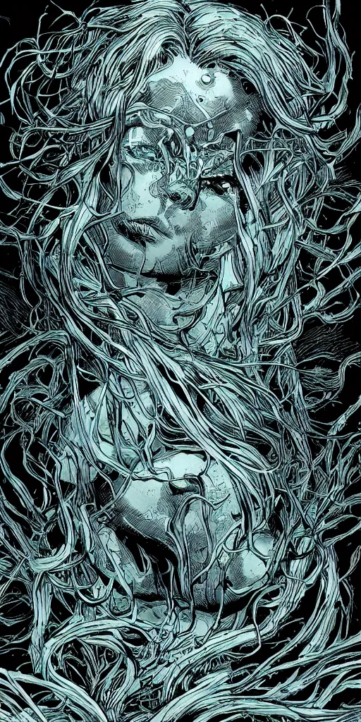 Image similar to elden ring malenia, in the style of james jean and laurie greasley, dynamic composition, dramatic lighting, hyper - realistic, ultra detailed