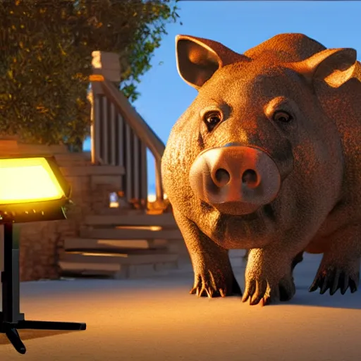 Image similar to Lazerpig photo-realistic cinematic lighting ultra-detailed