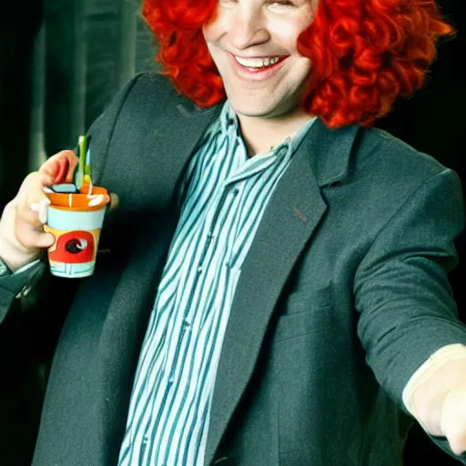 Image similar to photo of paul rudd as ronald mcdonald