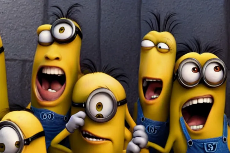 Image similar to Nicolas cage minions high resolution still film