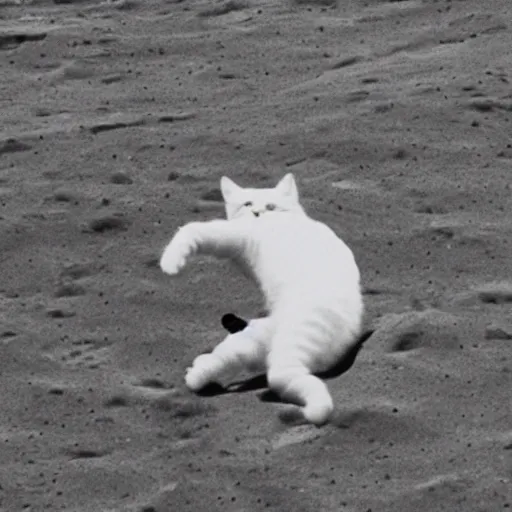 Image similar to cat playing basketball on the moon