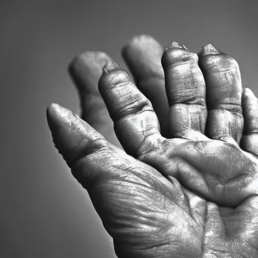 Prompt: macro 8 mm picture of one of the hands of an adult human male