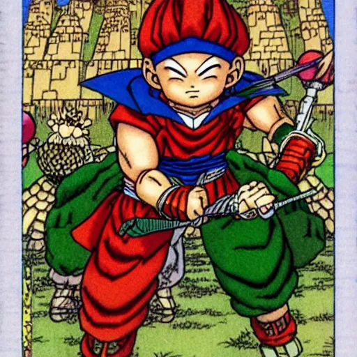 Prompt: onion knight by akira toriyama