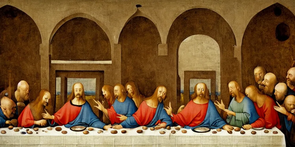 Image similar to The Last Supper by Hieronymus Bosch