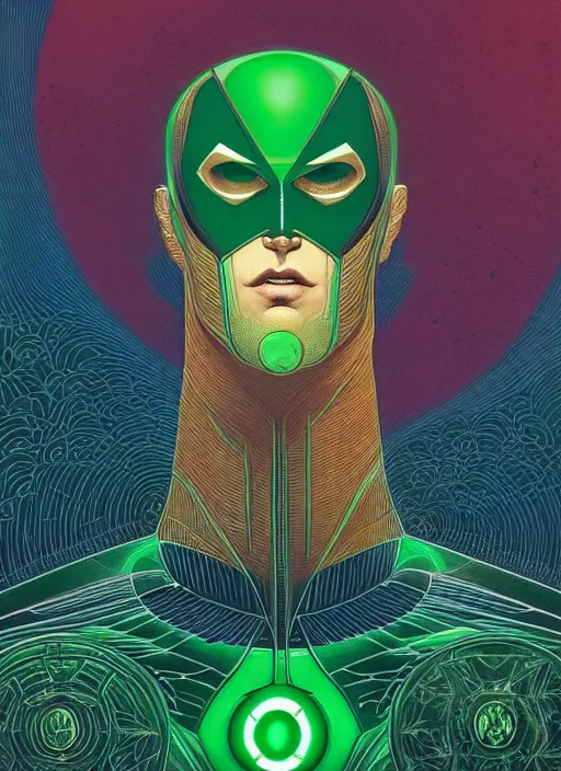 Prompt: symmetry!! stunning portrait of green lantern!! by victo ngai, kilian eng vibrant colors, dynamic lighting, digital art, winning award masterpiece, fantastically beautiful, illustration, aestheticly inspired by beksinski and dan mumford, trending on artstation, art by greg rutkowski, 8 k