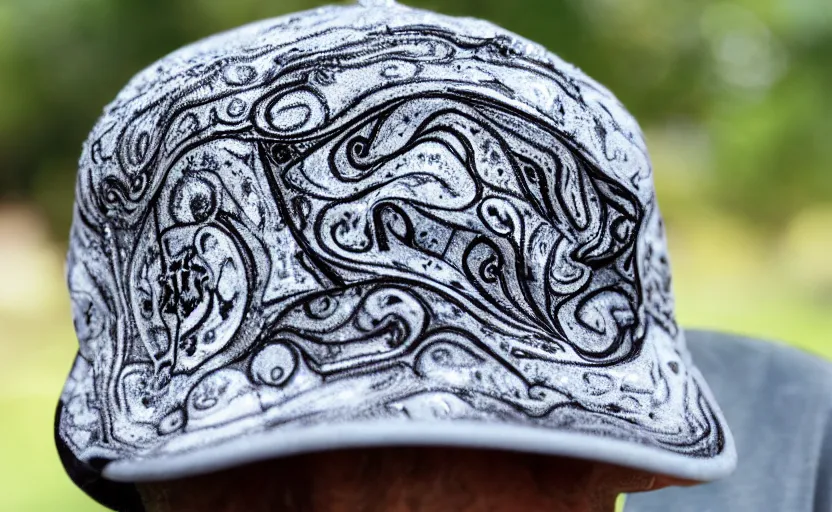 Image similar to wizard with the universe as a pattern on his hat, hd, highly detailed, intricate