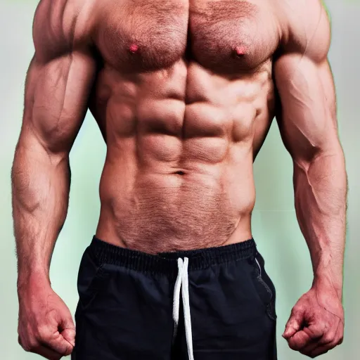 Prompt: bodybuilder asmongold, high-resolution photograph