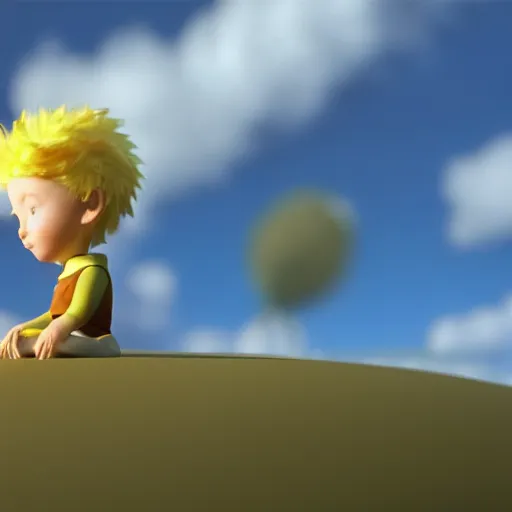 Prompt: the little prince on earth, octane render, unreal engine 5