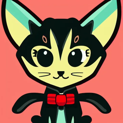 Image similar to Blood thirsty kitten, sticker, highly detailed, colorful, illustration, drama, smooth and clean vector curves, no jagged lines, vector art, smooth