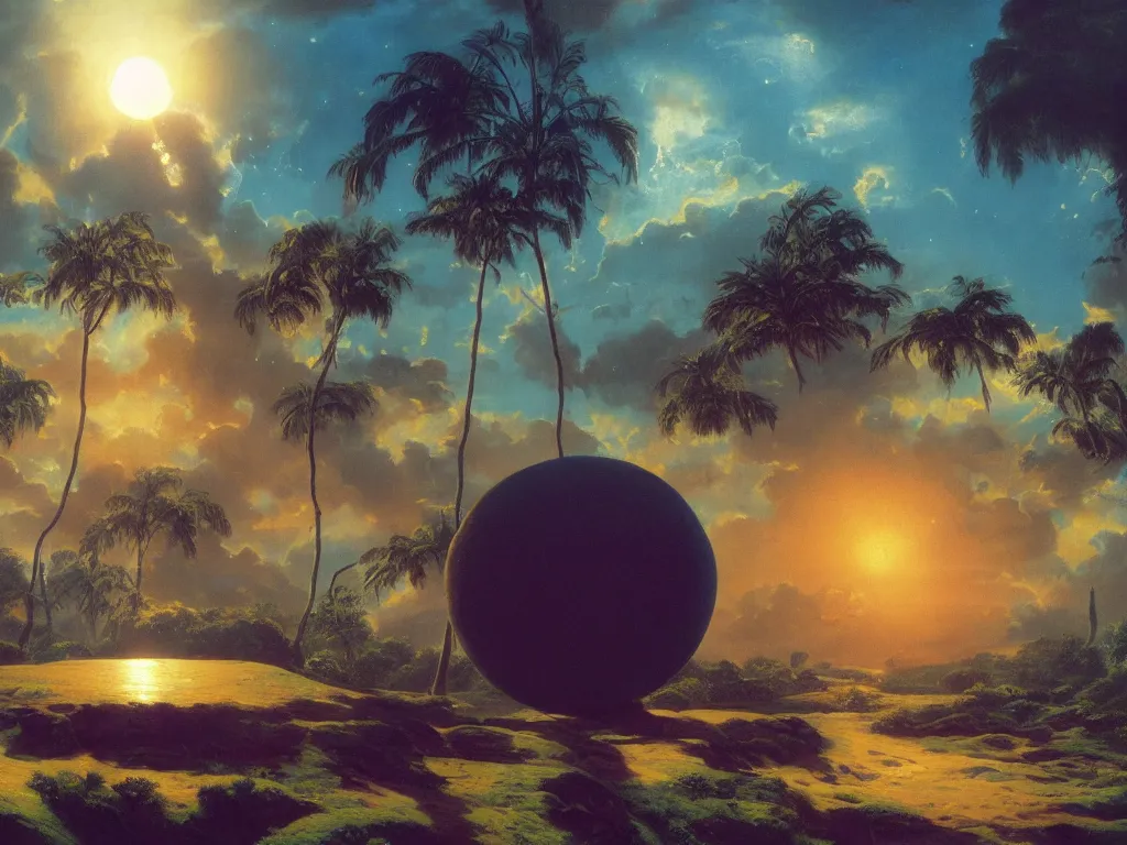 Prompt: sunlight study, the universe is a spheroid region 7 0 5 meters in diameter, art nouveau, kauai, by rachel ruysch and martin johnson heade and ( ( ( ( ( lisa frank ) ) ) ) ), 8 k, sharp focus, octane render