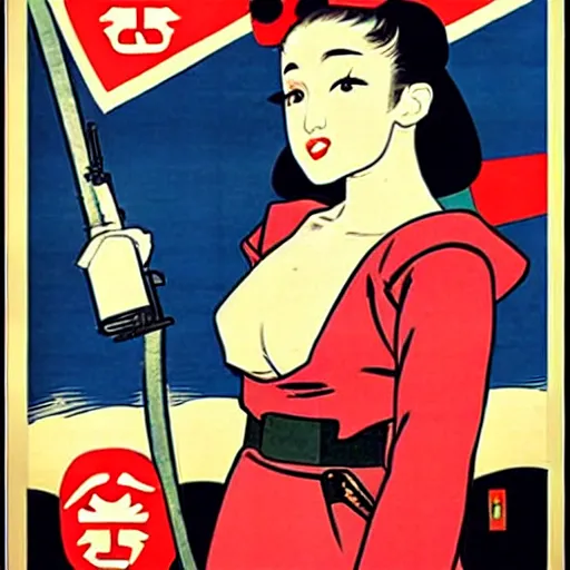 Image similar to how will we capture famous actor Ariana Grande? he is is causing trouble in this region. How do we stop him? NO Ariana GrandeS ALLOWED. Ariana Grande is the subject of this ukiyo-e hellfire eternal damnation catholic strict propaganda poster rules religious. WE RULE WITH AN IRON FIST. mussolini. Dictatorship. Fear. 1940s propaganda poster. 1950s propaganda poster. 1960s propaganda poster. WAR WAR WAR, ANTI Ariana Grande. 🚫 🚫 Ariana Grande. POPE. art by joe mugnaini. art by dmitry moor. Art by Alfred Leete.