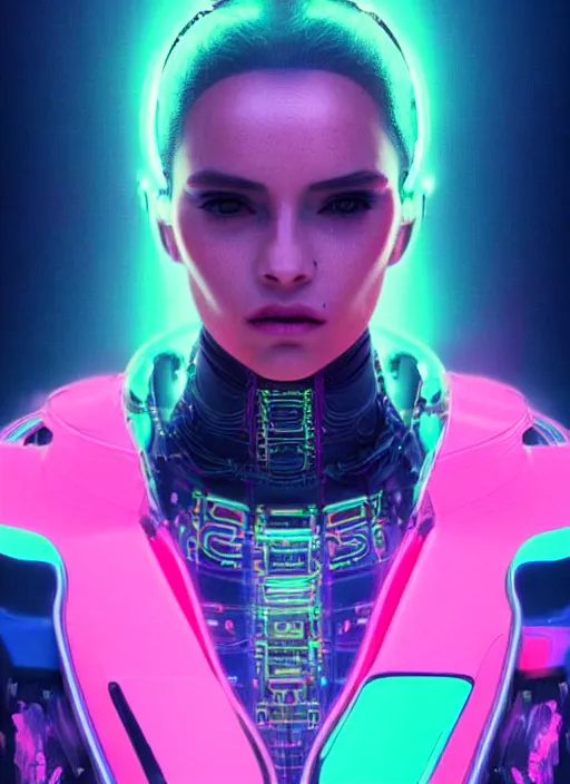 Image similar to a latino female humanoid, cyber neon lighting, futurism, cyberpunk high fashion, glamor profile pose, hyper photorealistic, intricate futuristic jewelry, crispy quality, digital photography, trending in artstation, trending in pinterest, cinematic, 4 k ultra hd, art by pascal blanche, art by greg rutkowski,