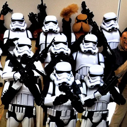 Image similar to storm troopers on the muppet show
