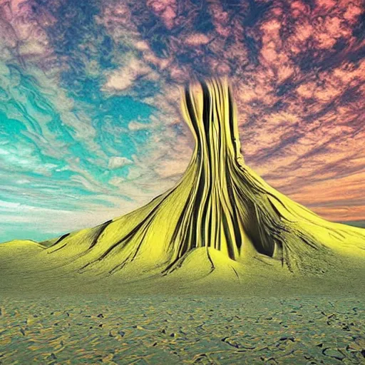 Image similar to hallucinated visions in the desert, surreal, psychedelic, photorealistic, hd