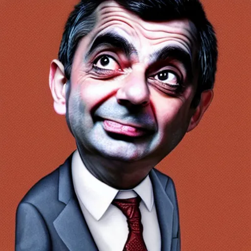 Prompt: fantasy art of mr bean