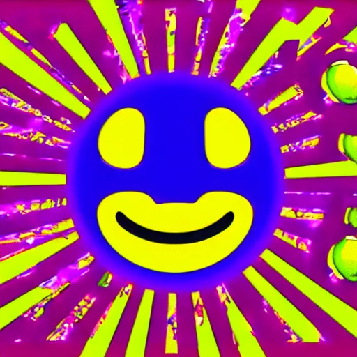 Image similar to acid house music rave graphics psychedelic illustration smiley trippy ecstasy dnb jungle