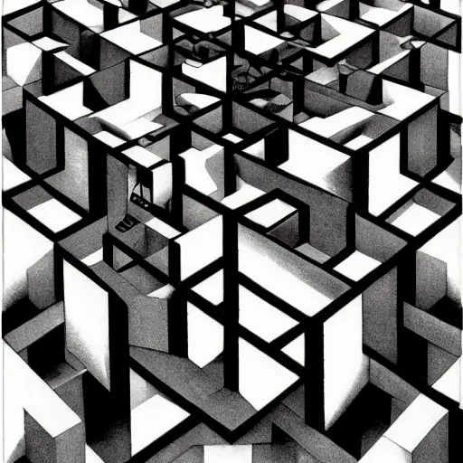 Prompt: digital art, by m. c. escher