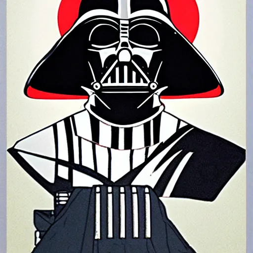 Prompt: darth vader from star wars by studio ghibli