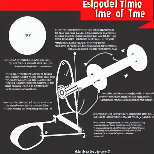 Prompt: exploded diagram of a simple time machine. black and white textbook diagram how to guide.