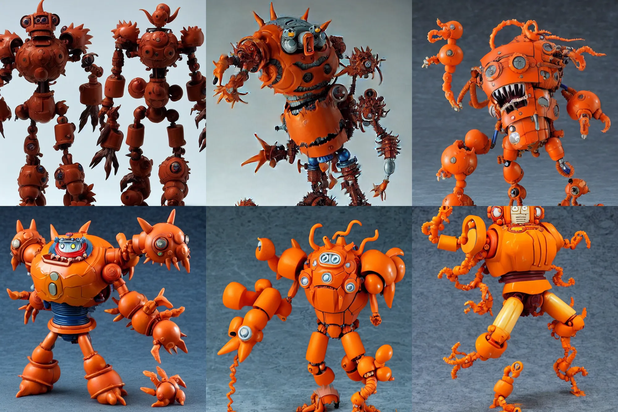 Prompt: A Lovecraftian scary giant mechanized adorable Goku from Studio Ghibli Howl's Moving Castle (2004) as a 1980's Kenner style action figure, 5 points of articulation, zoomed out full body, 4k, highly detailed. award winning sci-fi. look at all that detail!