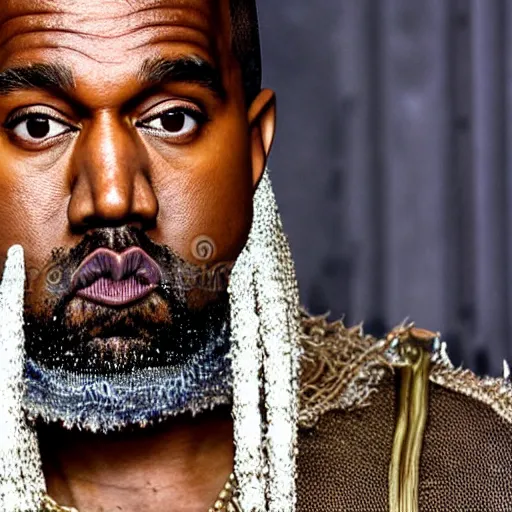 Image similar to Kanye West as Elrond, lotr stock photo, 4k, 85mm, f/8