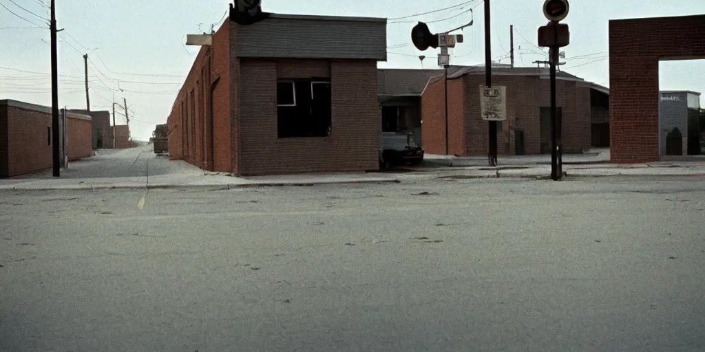 Image similar to empty kansas street photography by william eggleston and stephen shore en 1 9 7 8