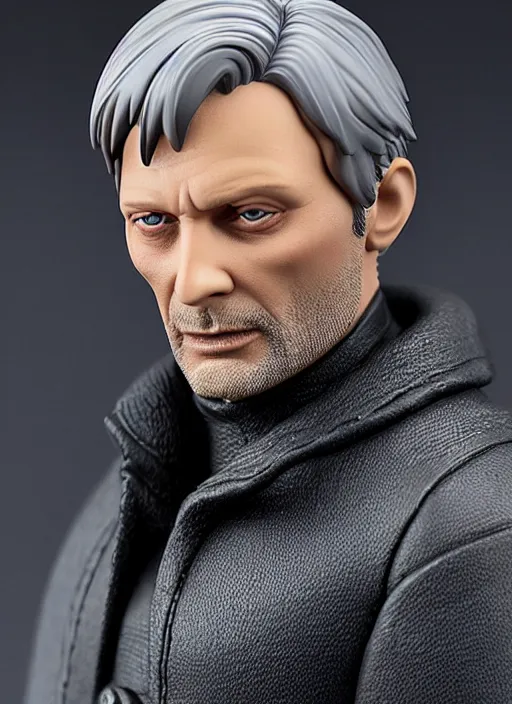 Prompt: mads mikkelsen, an nendoroid of mads mikkelsen figurine, realistic face, detailed product photo