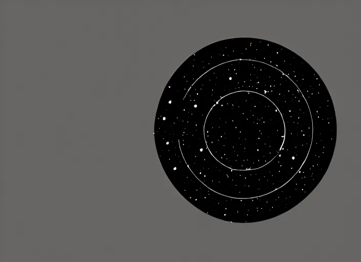 Prompt: a minimalistic sticker illustration of a galaxy, minimalism, artstation, minimalistic post stamp 4 k