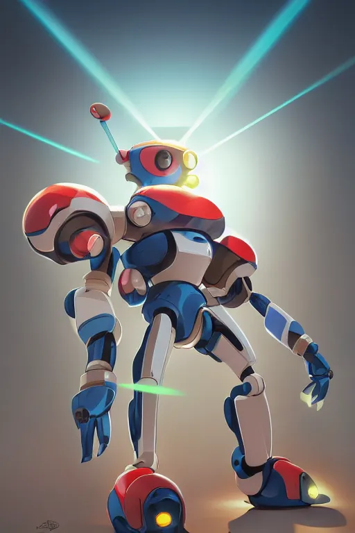 Image similar to metabots medabots medarotto medarot robot minimalist comics, behance hd by jesper ejsing, by rhads, makoto shinkai and lois van baarle, ilya kuvshinov, rossdraws global illumination ray tracing hdr radiating a glowing aura