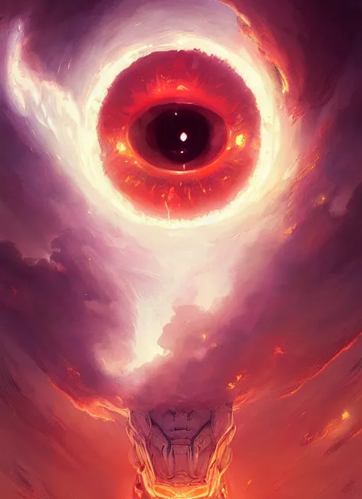 Prompt: symmetry!! the eye of a fiery demon in heaven, highly detailed, perfect lighting, perfect composition, 4 k, artgerm, derek zabrocki, greg rutkowski