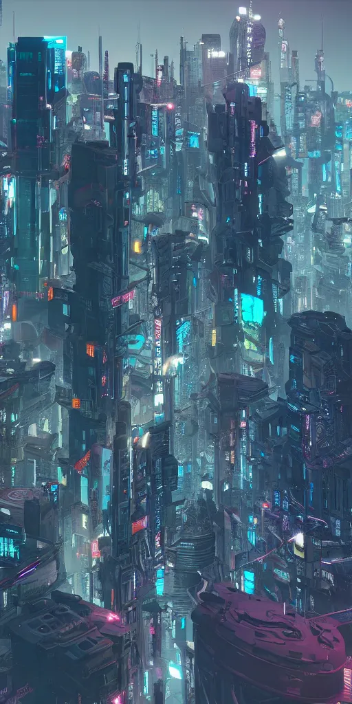 Image similar to Cyberpunk city, Beeple