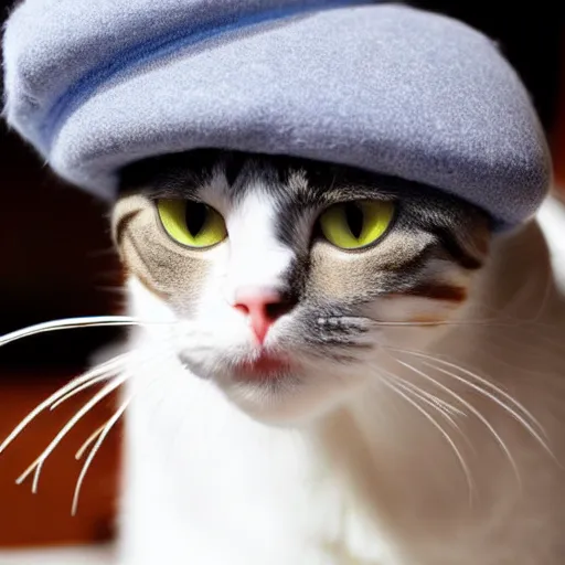 Image similar to a cat wearing a beret