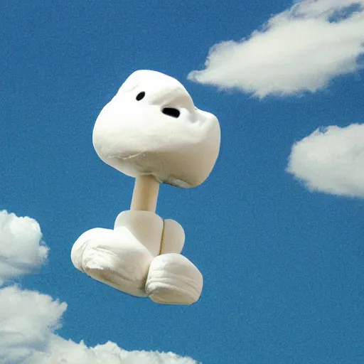 Image similar to clouds in the shape of the stay puft marshmellow man