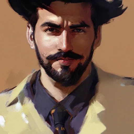 Image similar to greg manchess portrait of mario, medium shot, asymmetrical, profile picture, organic painting, sunny day, matte painting, bold shapes, hard edges, street art, trending on artstation, by huang guangjian and gil elvgren and sachin teng