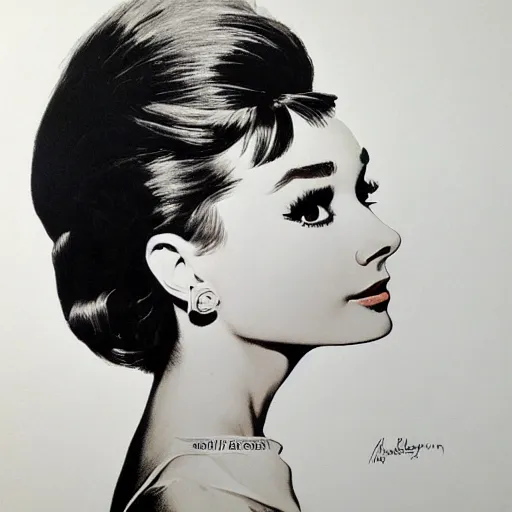 Prompt: audrey hepburn art by leonardo